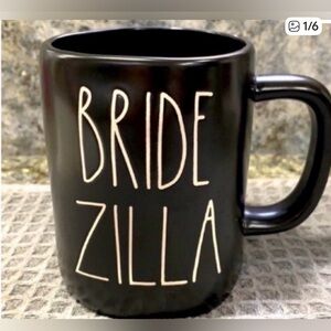 Rae Dunn "BRIDE ZILLA" Black Ceramic Coffee Mug NWOT